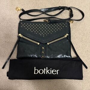 Botkier Trigger Crossbody bag - black leather and gold